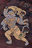 Detail from a mural painting with a 'Ramakien' motif - Thai version of the Indian Ramayana - from the temple complex of the Emerald Buddha, Bangkok (late 18th century) 